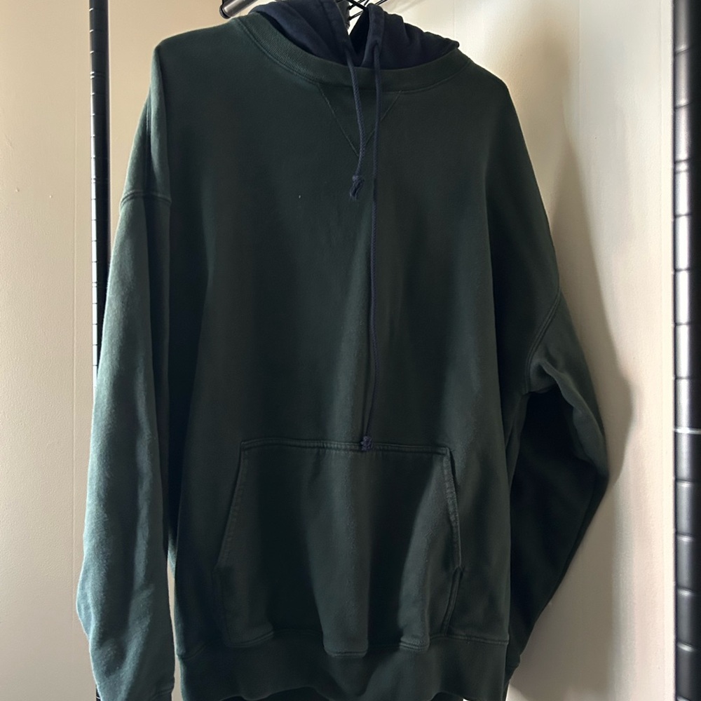 Brandy Melville Forest Green and Navy Hoodie